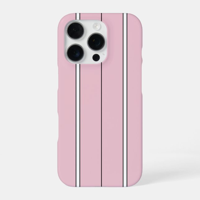 Coque iPhone Soft Pink Vertical Stripe Pattern Minimal (Verso)
