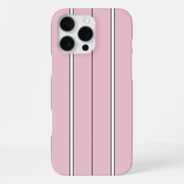 Coque iPhone Soft Pink Vertical Stripe Pattern Minimal (Verso)