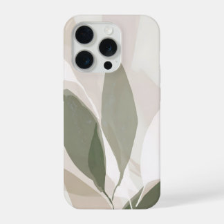 Coque iPhone 15 Pro Soft Sage Botanical Abstract – Calm Modern Organic