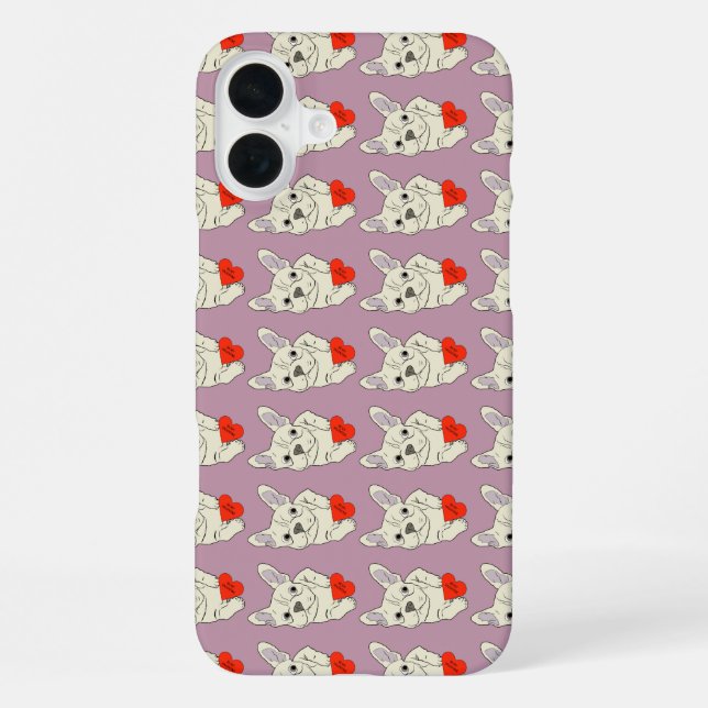 Coque iPhone Sois mon Valentin, chien (Verso)