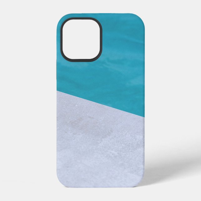 Coque iPhone Sol gris vide à côté de la piscine (Verso)