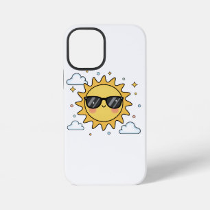 Coque iPhone 12 Mini Soleil de dessin animé souriant heureux - Soleils 
