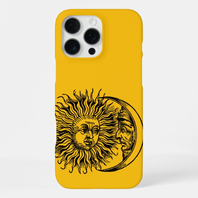 Coque iPhone Soleil médiéval et lune (Verso)