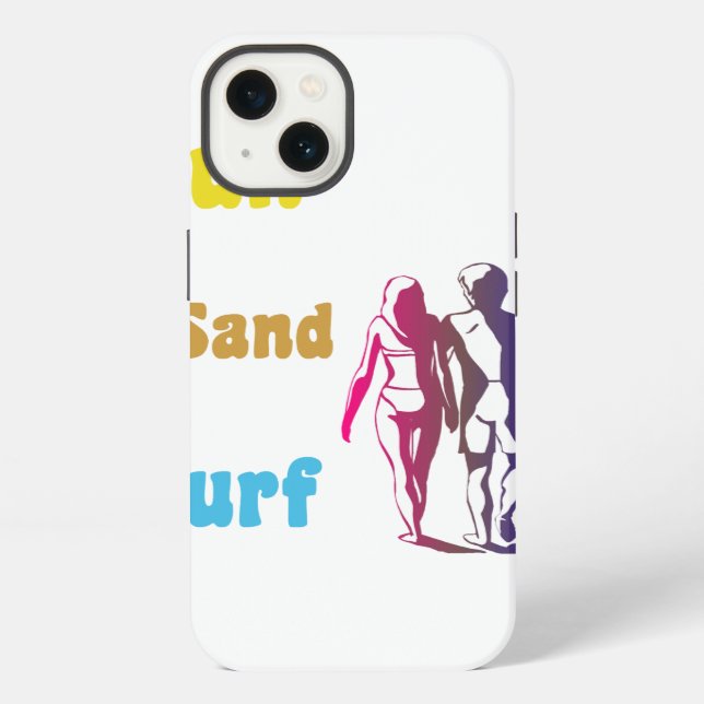 Coque iPhone Soleil Sable Surf (Verso)