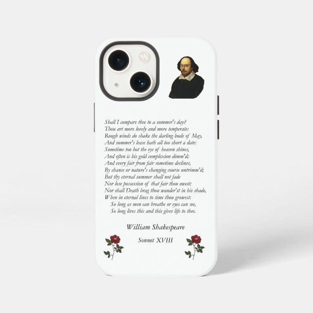 Coque iPhone Sonnet # 18 par William Shakespeare (Verso)