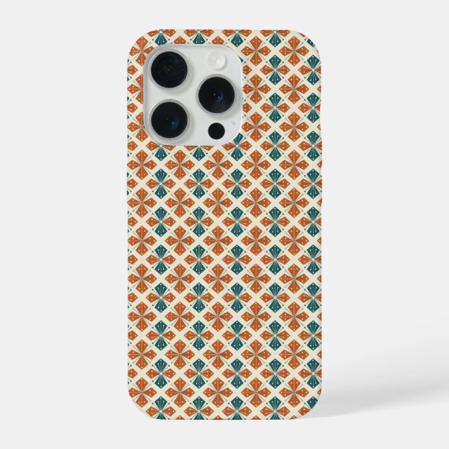 Coque iPhone Sophisticated Mid-Century Modern Atomic Starburst (Verso)