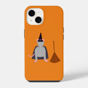Coque Pour iPhone 14 Sorcière d'Halloween Rat et Balai