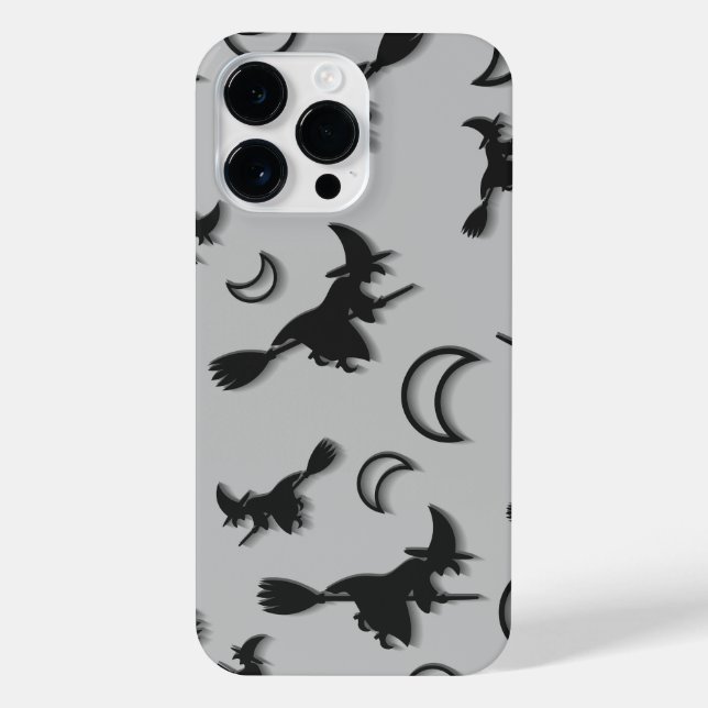 Coque iPhone Sorcière volante entre la moitié de la lune à Hall (Verso)