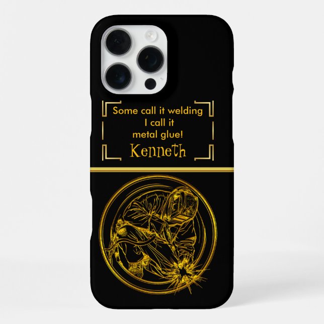 Coque iPhone Soudage de précision doré (Verso)