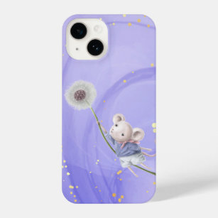 Coque iPhone Souris Imaginaire mignonne Dandelion Fluff Animal 