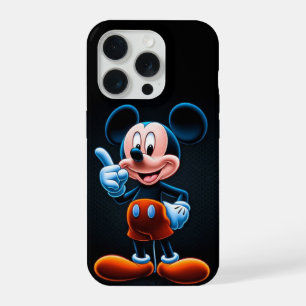 Coque iPhone 15 Pro Souris Mignonne de Style Néon