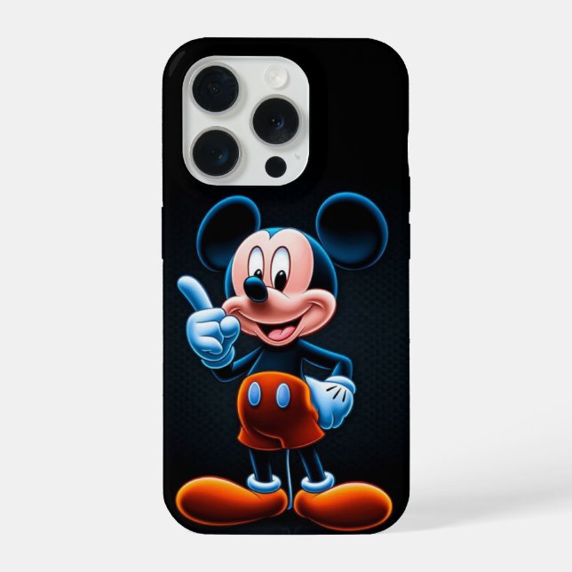 Coque iPhone Souris Mignonne de Style Néon (Verso)