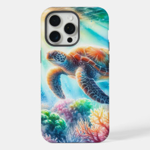 Coque iPhone 15 Pro Max Sous la tortue de mer océanique