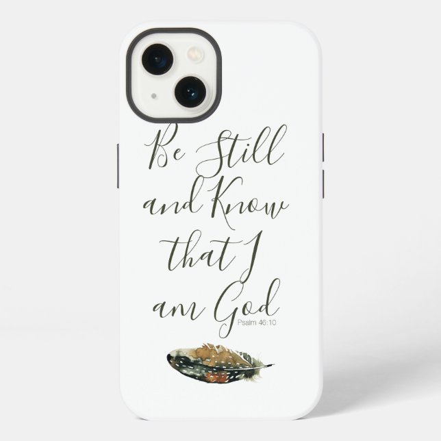 Coque iPhone Sous Ses ailes, Psaume 46 (Verso)