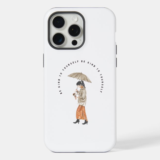 Coque iPhone Soyez gentil avec vous-même (Verso)