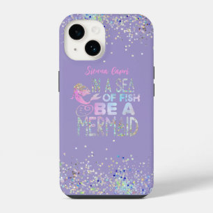 Coque Pour iPhone 14 "Soyez une sirène" Iridescente Hologramme Parties 