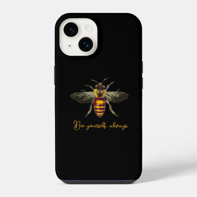 Coque iPhone Soyez vous-même abeille  (Verso)