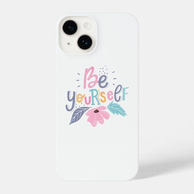 Coque iPhone Soyez vous-même | Fleurs Pastel (Verso)