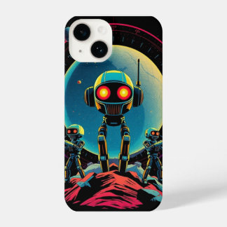 Coque Pour iPhone 14 space robots 