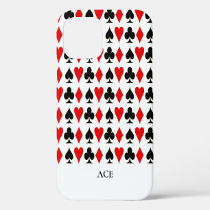 Coque iPhone 12 Spade, Diamant, Club, Costume Cartes Coeur Lucky