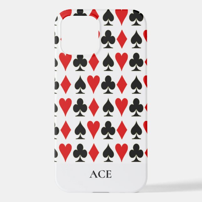 Coque iPhone Spade, Diamant, Club, Costume Cartes Coeur Lucky (Verso)