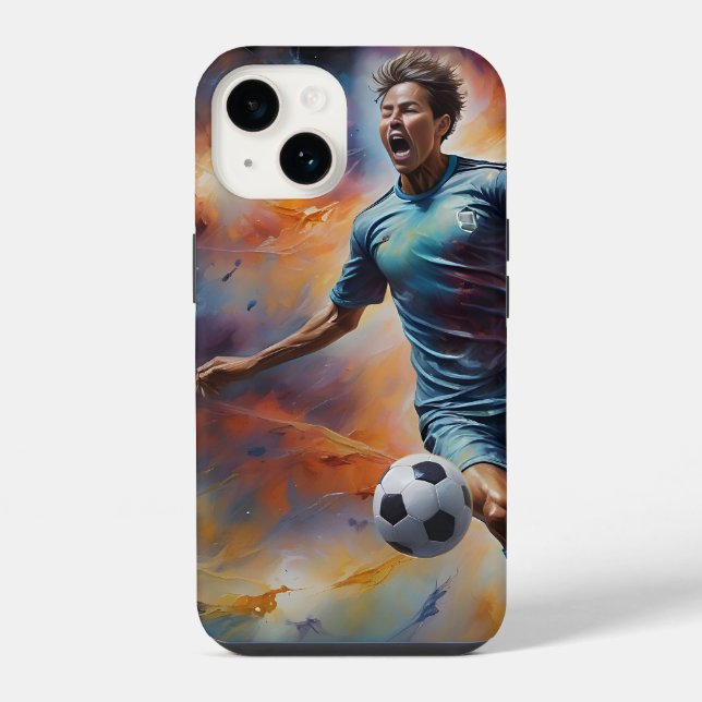 Coque iPhone Spatiale Nebula Soccer (Verso)