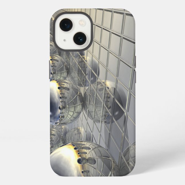 Coque iPhone Sphères et miroirs (Verso)
