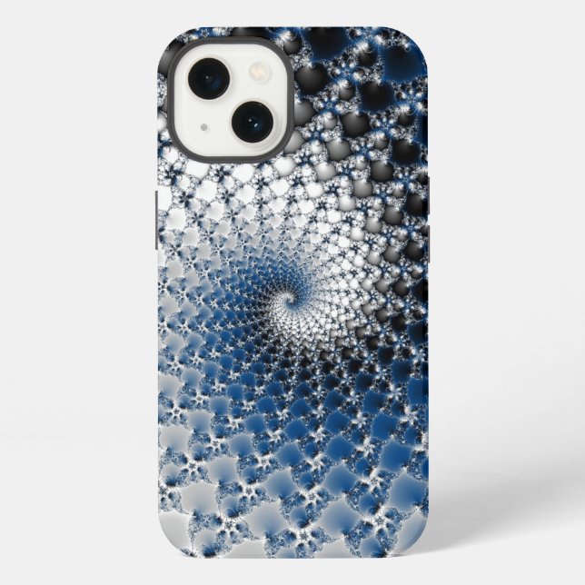 Coque iPhone Spirale bleue (Verso)