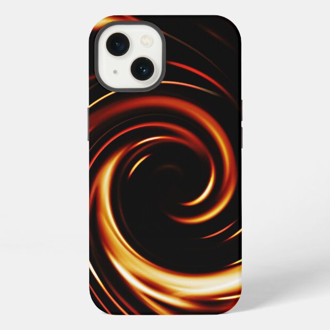 Coque iPhone Spirale Liquide Dorée (Verso)