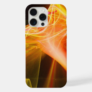 COQUE iPhone 15 PRO MAX SPIRALES FRACTALES EN JAUNE ORANGE ROUGE