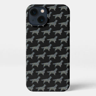 Etui iPhone 13 Springer Spaniel mignon Chien Silhouette Grille No