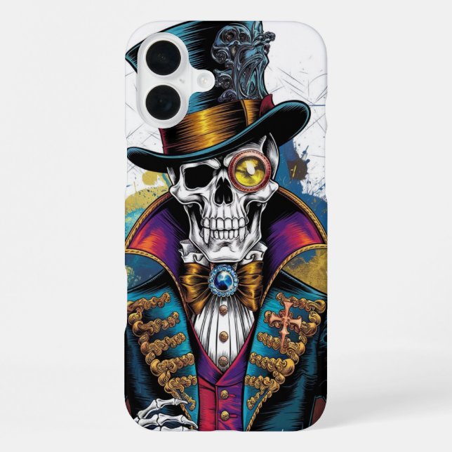 Coque iPhone Squelette dans l'élégance victorienne (Verso)