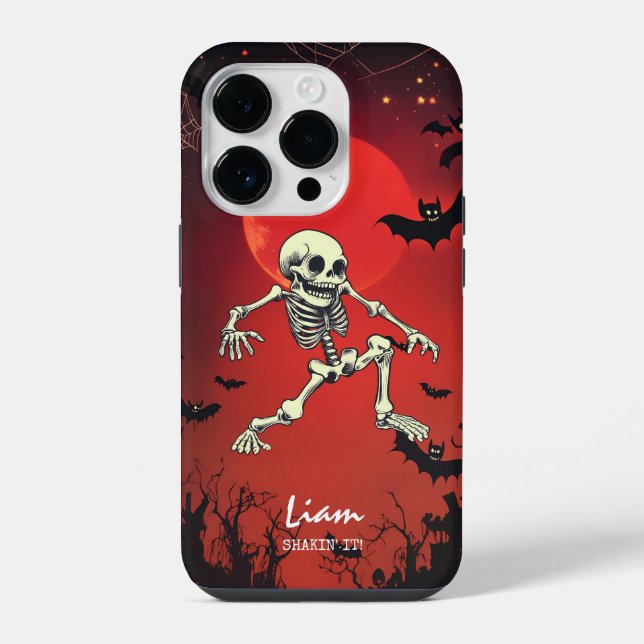 Coque iPhone Squelette dansant - Amusement effrayant toute l'an (Verso)