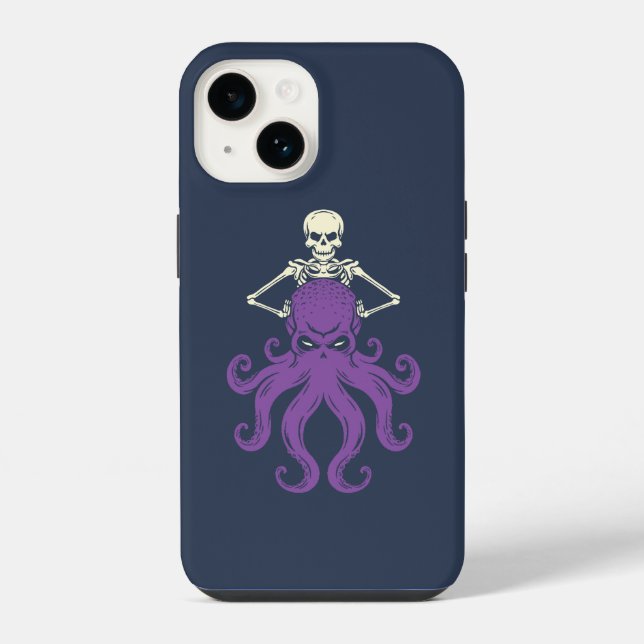 Coque iPhone Squelette de Pieuvre (Verso)