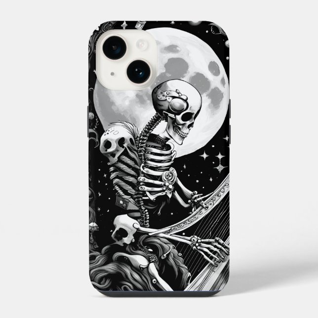 Coque iPhone Squelette et Harpe III (Verso)
