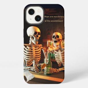 Etui iPhone 13 Squelettes dans un bar