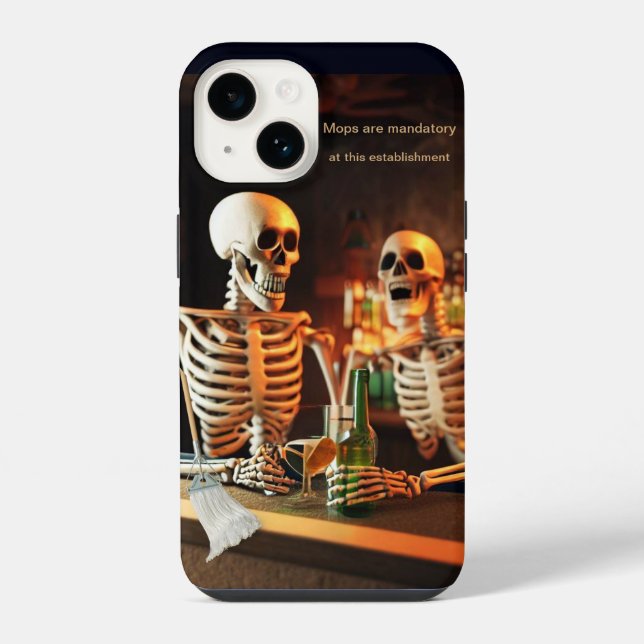 Coque iPhone Squelettes dans un bar (Verso)
