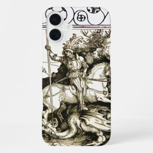Coque iPhone 16 Plus ST. GEORGE ET DRAGON, Noir Blanc