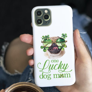 Coque iPhone St Patrick's Day Chien Maman drôle Photo personnal
