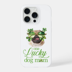 Coque iPhone 15 Pro St Patrick's Day Maman Chien Drôle Photo personnal
