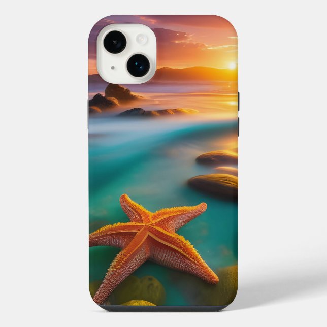 Coque iPhone Starfish sur la plage à Dawn (Verso)