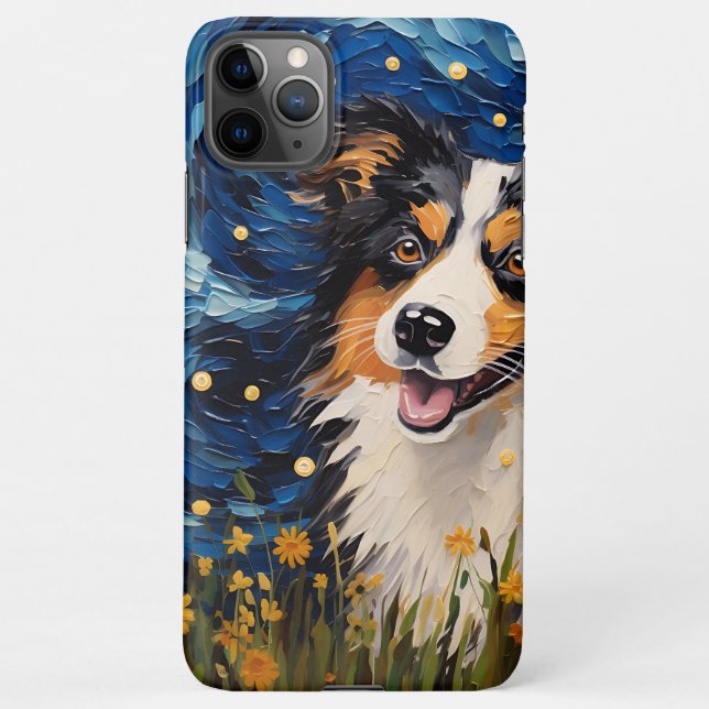 Coque iPhone Starry Night Canine Dreamscape - Van Gogh Inspiré (Dos)