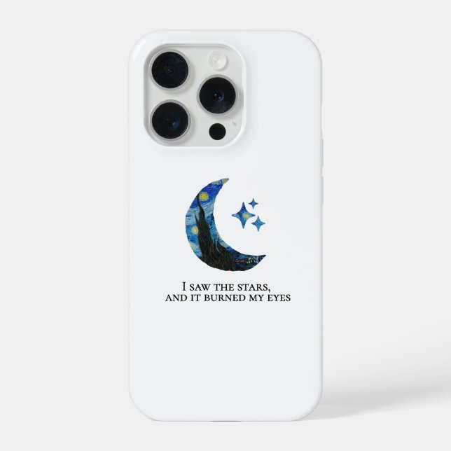 Coque iPhone Starry night painting with qoute Phone Case (Verso)