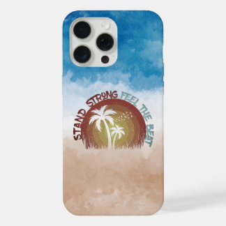 Coque iPhone 15 Pro Max Stay Strong - Retro Beach Edition