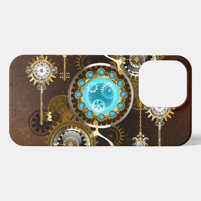 Coque iPhone Steampunk Rusty Background (Verso Horizontal)