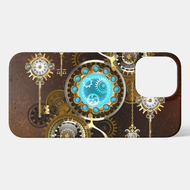 Coque iPhone Steampunk Rusty Background (Verso Horizontal)