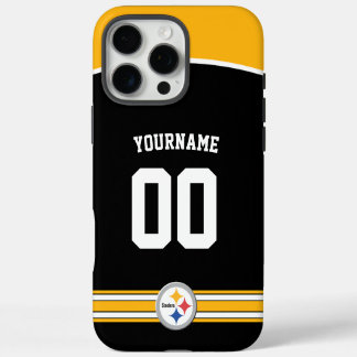 Coque iPhone 16 Pro Max Steelers Personnalisés Jersey Football américain