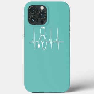 Etui iPhone 13 Pro Max Stéthoscope Battement de coeur ECG Infirmière Méde