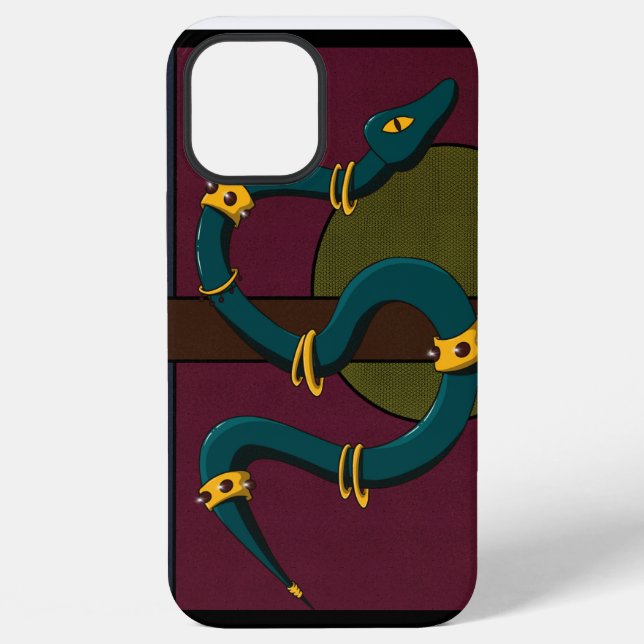 Coque iPhone Sticker Carré Snake (Verso)