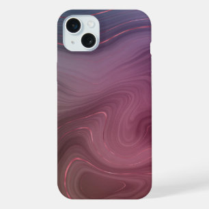 Coque iPhone 15 Plus Strata de Sangria Agate Luxueuse Rose et Violet